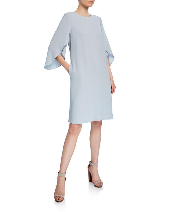Finesse Crepe Zahara Draped-sleeve Dress
