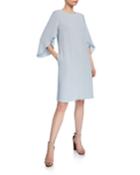 Finesse Crepe Zahara Draped-sleeve Dress