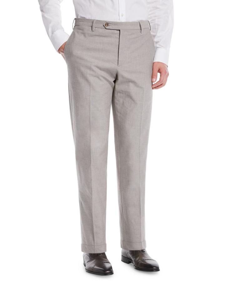 Micro-jacquard Chino Pants