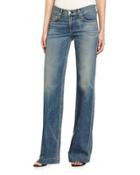 Wide-leg Denim Jeans, Brick