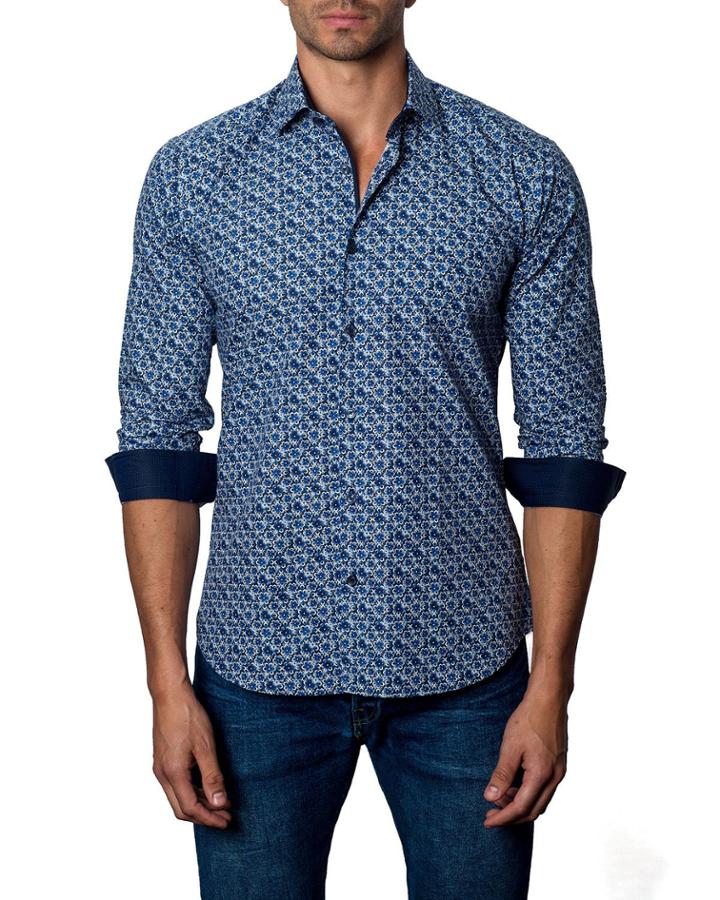Men's Semi-fitted Tiny Floral-print