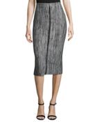 Cara Plisse Zip-front Knit