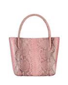 Python Square Shopper Tote Bag, Pink