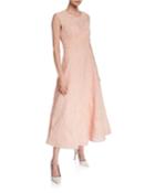 Cloque Midi Cocktail Dress