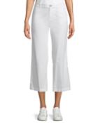 Cropped Straight-leg Poplin Pants