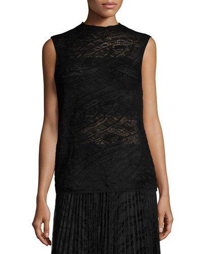 Sleeveless Knit Lace
