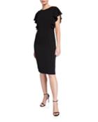 Beaded Ruffle-sleeve