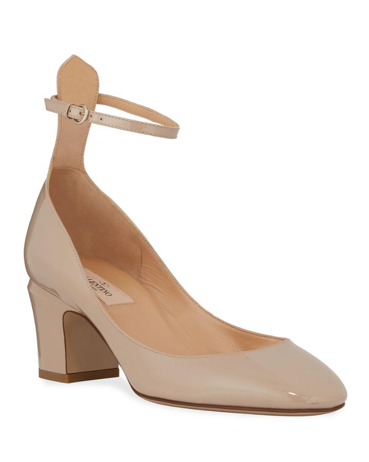 Patent Leather Ankle-wrap Pump