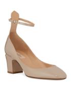 Patent Leather Ankle-wrap Pump