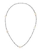 Long Beaded Spinel & Pearl Necklace