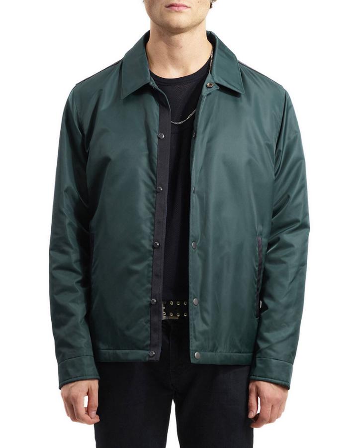 Men's Grant Water-resistant Coaches Jacket, Evergreen
