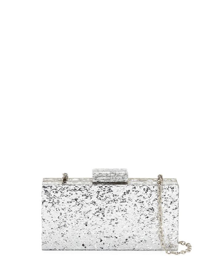 Confetti-resin Minaudiere Clutch Bag