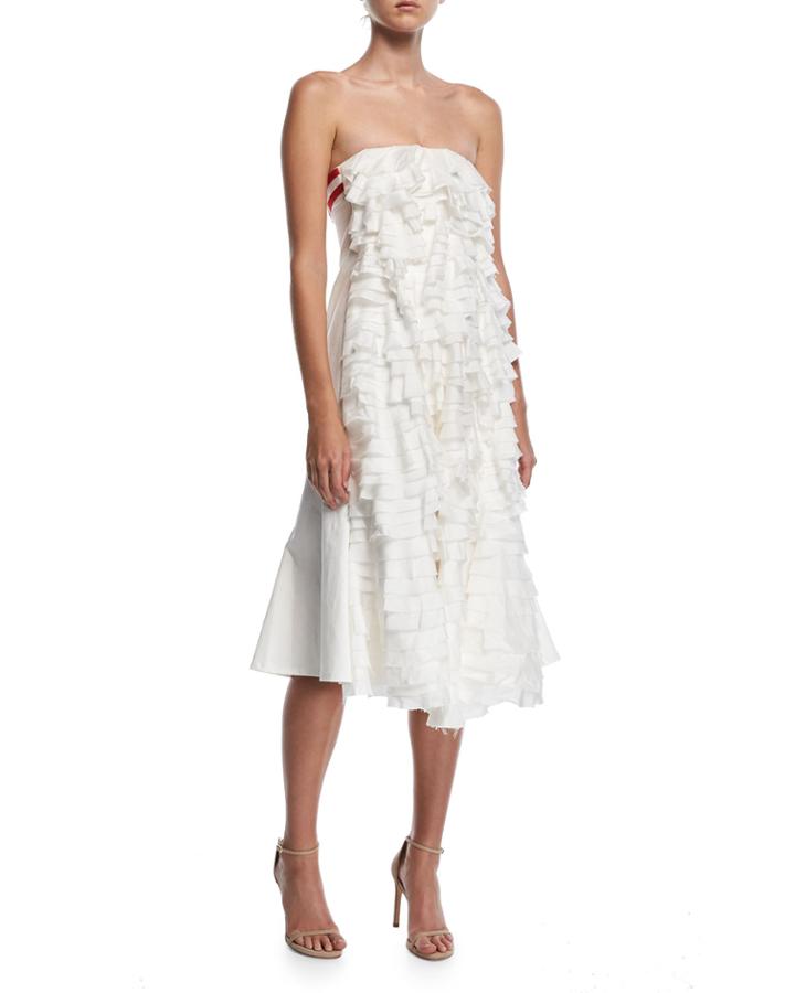 One Sunny Day Strapless Cotton Dress