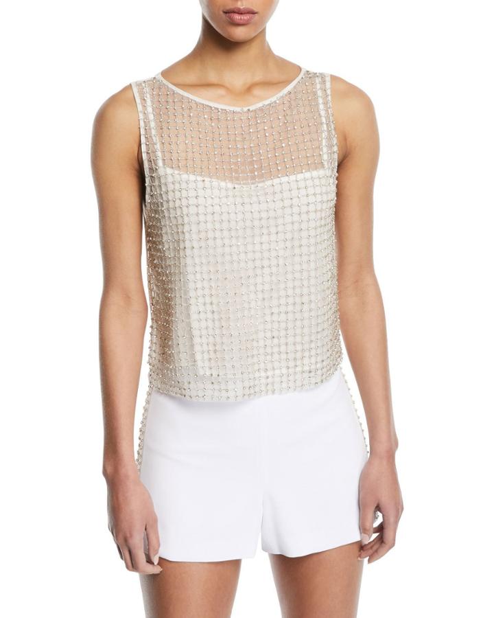 Amal Embellished Boxy Tank