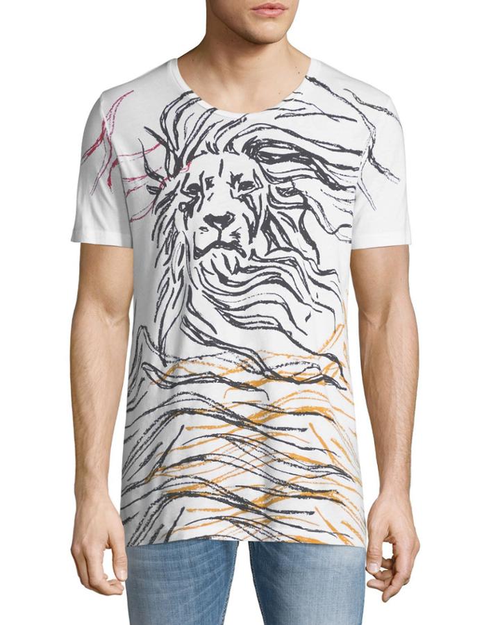 Men's Lion-graphic T-shirt