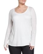 Long-sleeve Cotton Tee, Blue