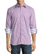 Craft Gingham Long-sleeve Shirt, Raspberry