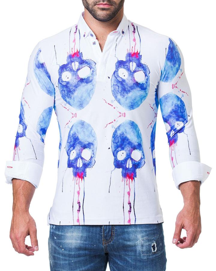 Men's Newton Snatch Skull Graphic Polo