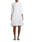 Albion Button-front Long-sleeve Poplin