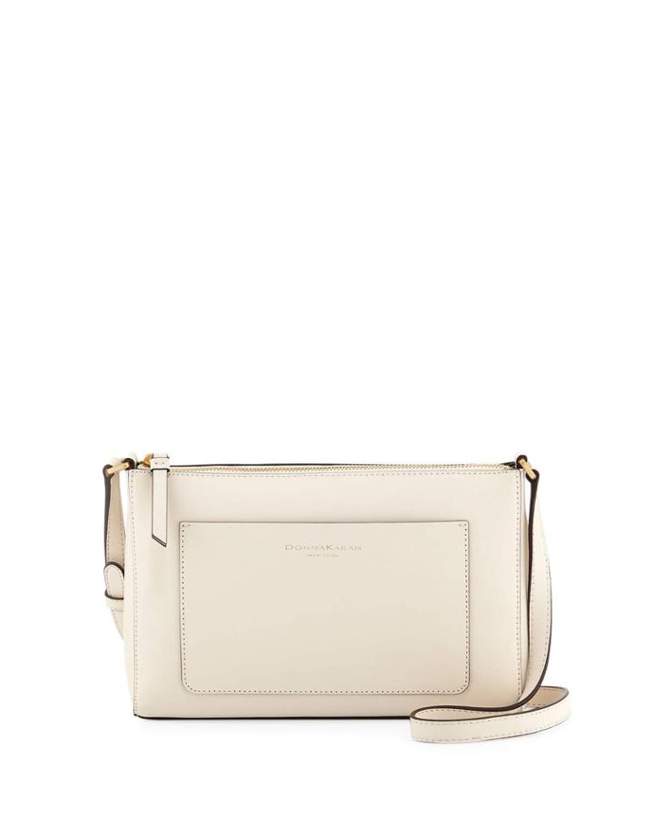 Karla Smooth Crossbody Bag, Ivory