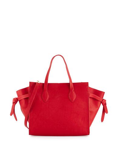 Miranda Leather Tote Bag, Red