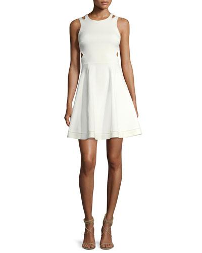 Lula Cutout Fit-and-flare Dress