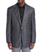 Men's Large Plaid Woven Two-button