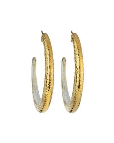 Hoopla Large Tapered Hoop Earrings, Gold