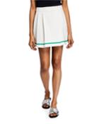 Pleated Skirt With Accent Trim
