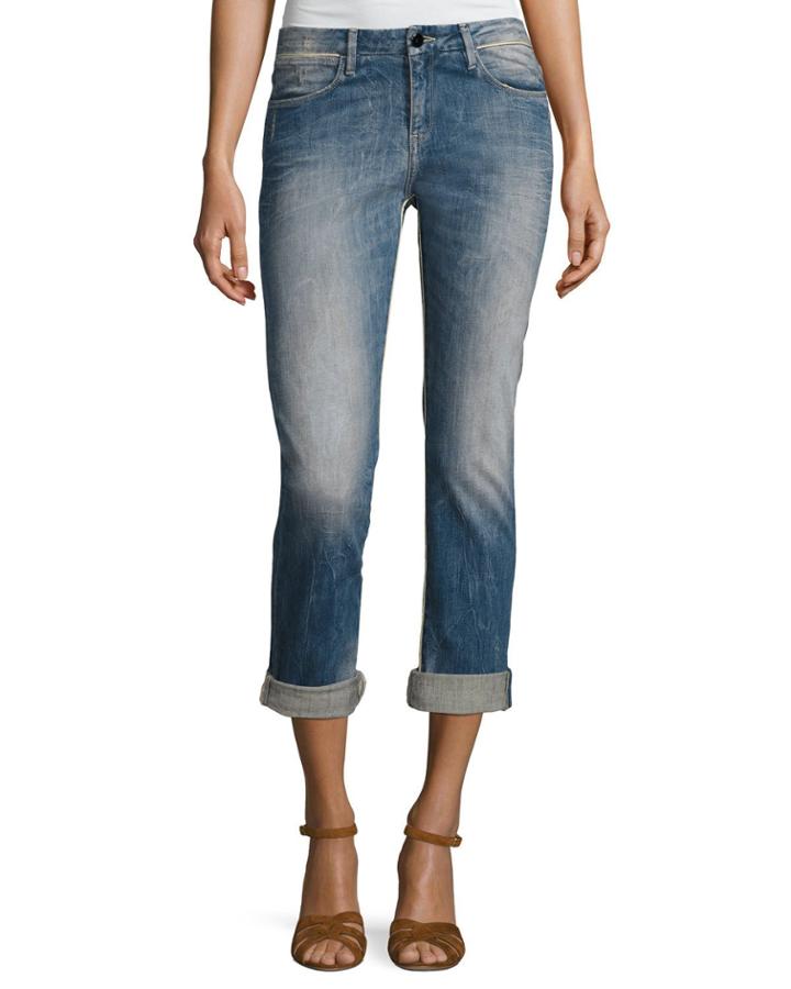 Charlotte Mid-rise Boyfriend Jeans, Intemporel Indigo
