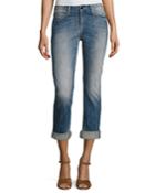 Charlotte Mid-rise Boyfriend Jeans, Intemporel Indigo