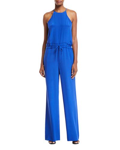 Davin Silk-blend Drawstring Jumpsuit