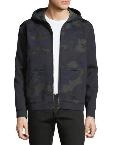 Zip-front Camouflage Hoodie