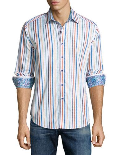 Stripe-print Long-sleeve Sport