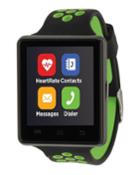 Air 2 Smartwatch W/ Touch Screen, Black/green