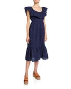 Smocked Eyelet Ruffle