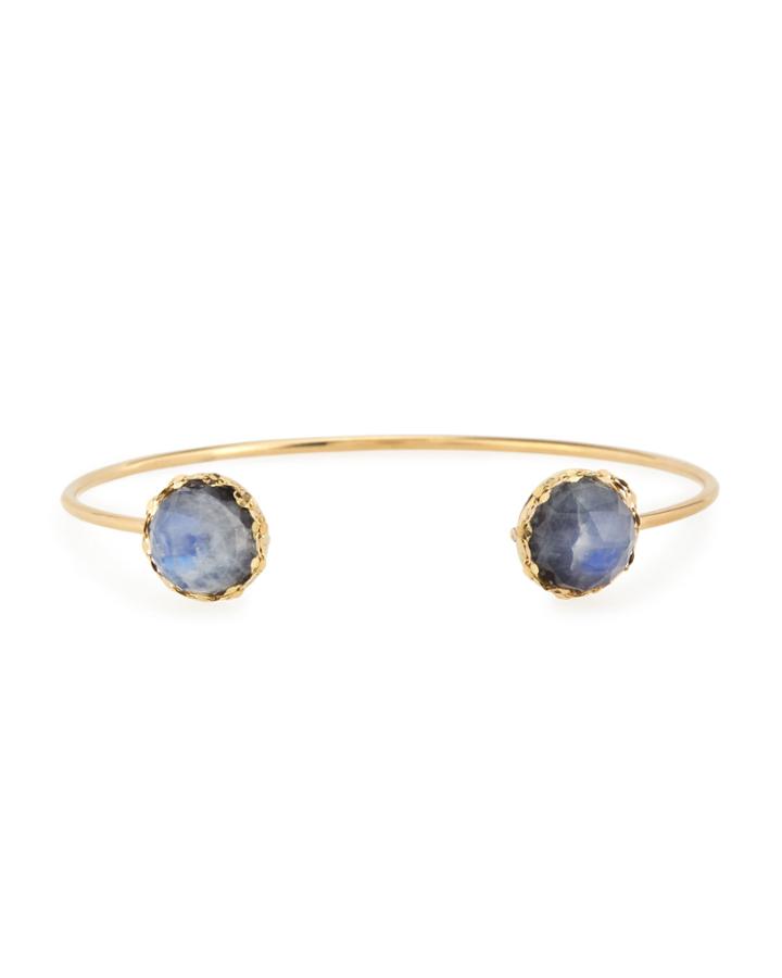 Lana 14k Ultra Echo Labradorite Bangle Bracelet, Women's, Yellow Gol