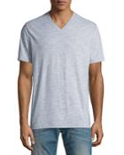 Men's Heathered V-neck Tee