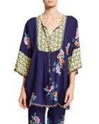 Zaline Floral Tie-neck