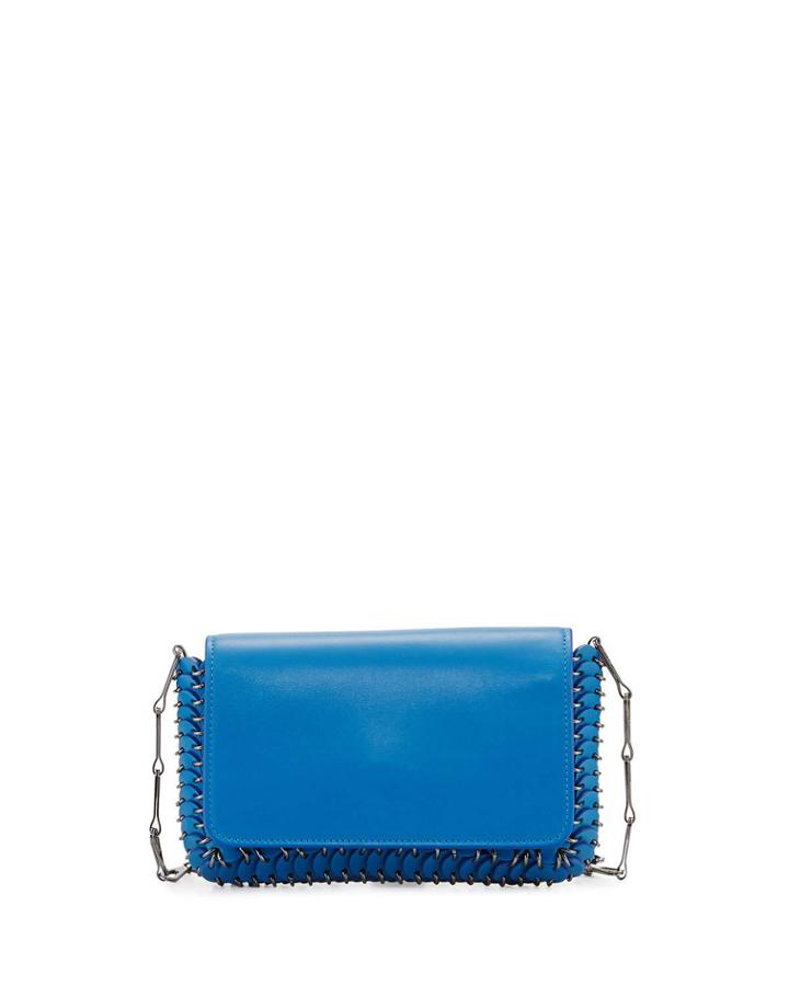Mini Leather Shoulder Bag, Blue