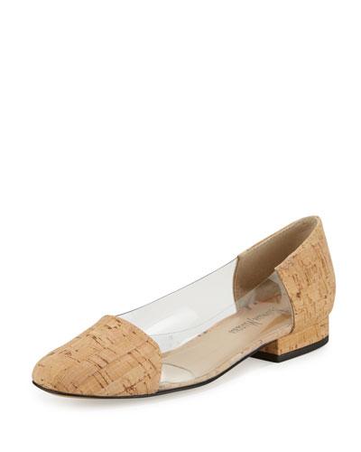 Frances Cork/vinyl Flat, Natural/clear