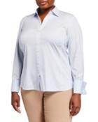 Plus Size Chiara Collared Poplin Top