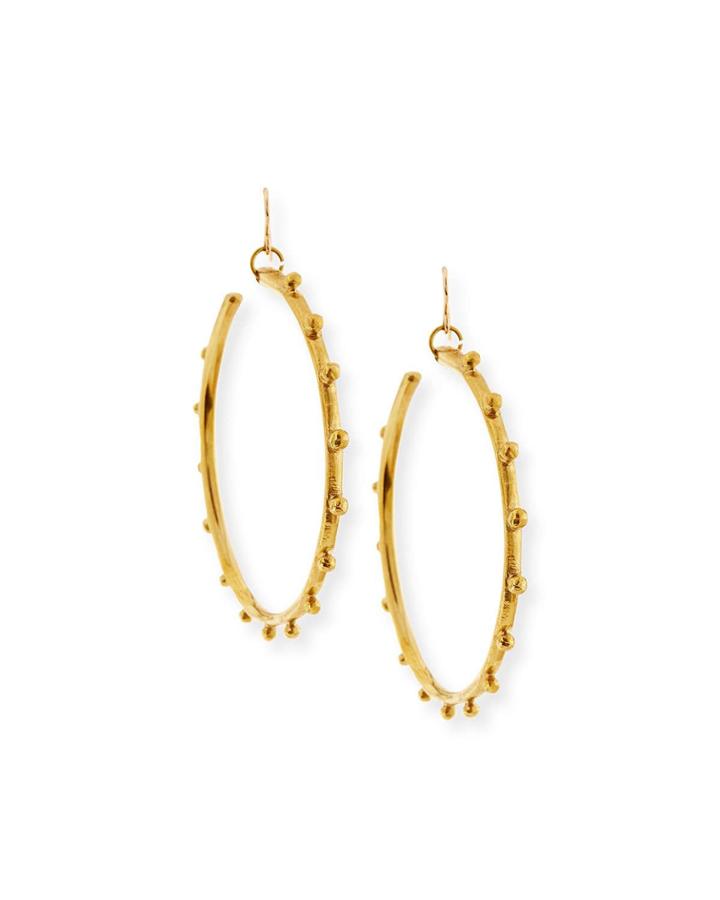 Teli Studded Bronze Hoop Earrings