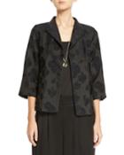 Botanical Jacquard 3/4-sleeve Jacket