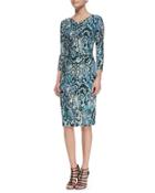 3/4-sleeve Snake-print