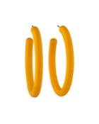 Plastic Hoop Earrings, Yellow