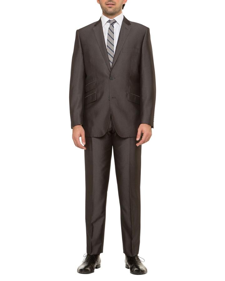 Men's Solid Two-button Ticket Jacket, Gray