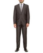 Men's Solid Two-button Ticket Jacket, Gray
