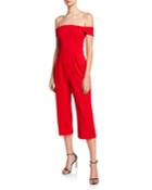 Off-the-shoulder Cropped Jumpsuit