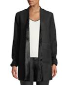 Faux-fur-trim Knit Cardigan